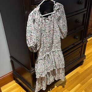 Hannah Banana Textured Multicolor Dress